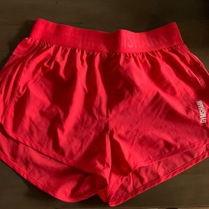 Gymshark loose fit shorts in red size small